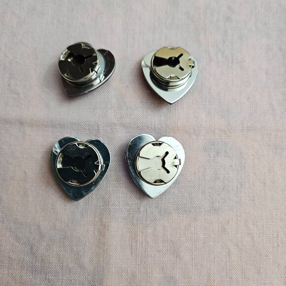 Four Heart Shaped Button Covers - Picture 3 of 4